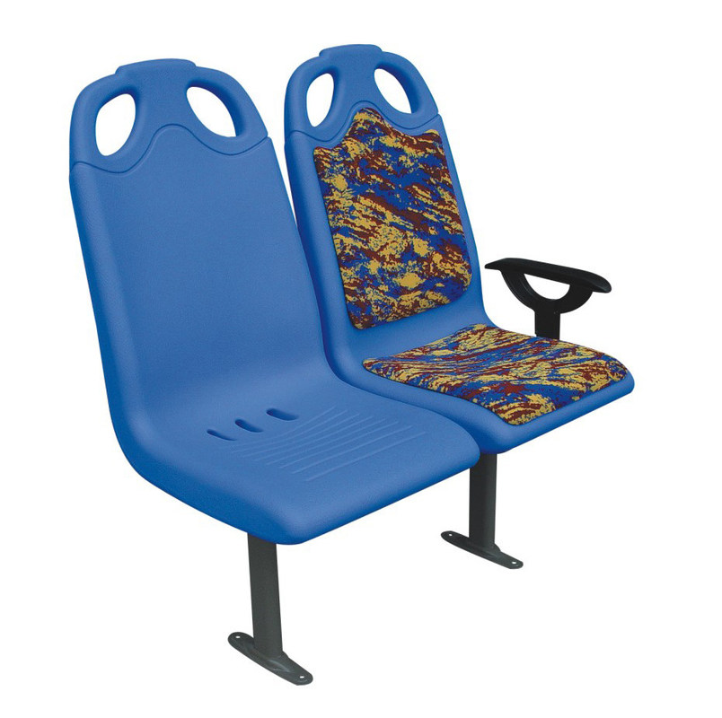 Structure de cadre en acier sièges de bus de métro couleur variée monté sur le côté