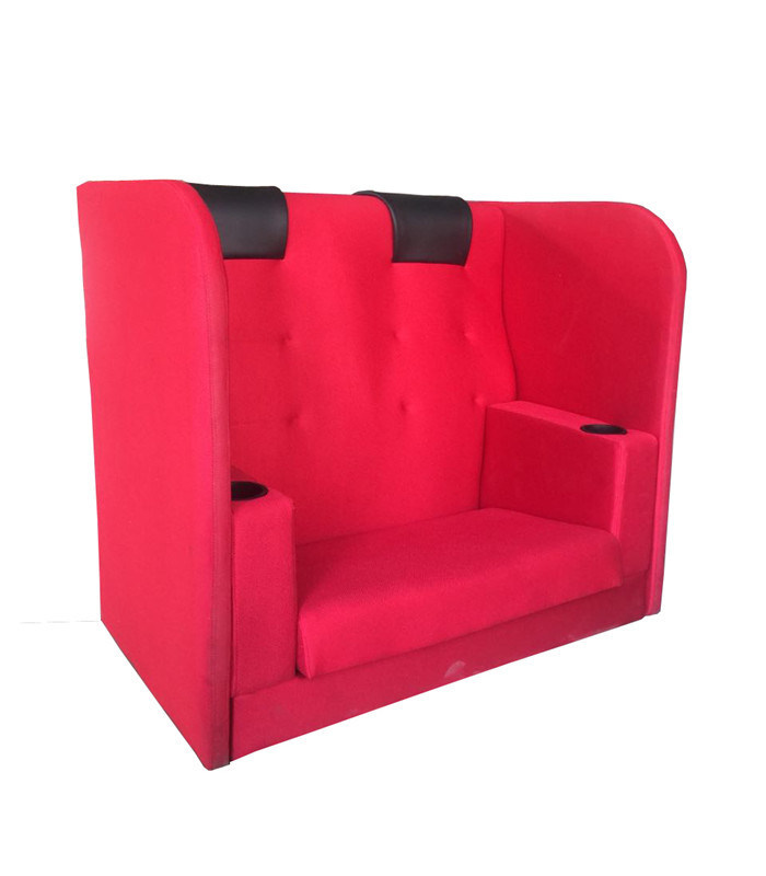 Assise en couple de théâtre non inclinable Appuie-tête de couleur rouge Structure fiable et solide