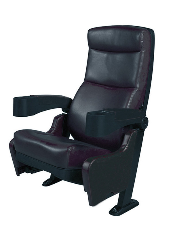 Chaises de cinéma à domicile de couleur noire appui-bras fixe 540 mm largeur 445 mm profondeur